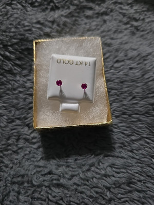 Aritos de oro para niñas o Bebe Regalo niñas o baby shower mide 3mm 14K 