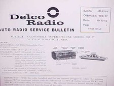 1963 Oldsmobile Super Dynamic 88 98 Starfire Delco Gm Am Radio Service Manual Wb