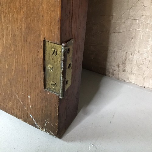 38 3/16" hohe Gothic Revival Türverkleidung aus massivem Eichenholz mit dunkler Beize - Bild 19 von 20
