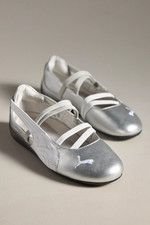 Puma 8.5 Speedcat Ballet Metallic Silver 401581-01 Silver  White 98 NWT