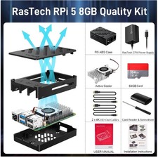 Ultimate Raspberry Pi 5 8GB Pack - 64GB Card, Active Cooler