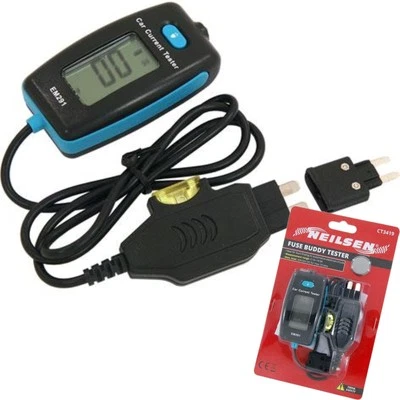 NEILSEN Fuse Buddy Tester 12v Std & Pico Fuses to 20A Plugs into Fuse Box Car Tester