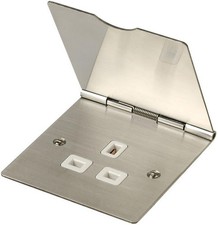 CLICK - 13A 1 Gang Stainless Steel Floor Socket