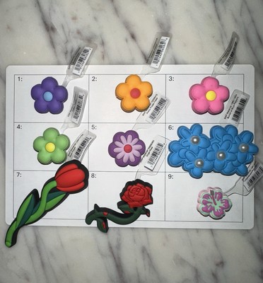 flower jibbitz   choose from selection   authentic original crocs shoe charms