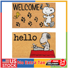 Gertmenian Peanuts Coir Mat 2-Pack Welcome Mats for Front Door, Home Entran...