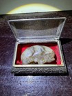 Rare Antique/ Vtg. Chinese Russet Jade Horse w/ Box — photo 2