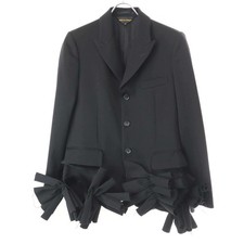 Comme Des Garcons 23Aw Frill Ribbon Decoration Tailored Jacket Gl-J025 Black Xs