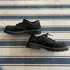 Skechers Parties Mate Shoes Women's 8.5 Black Suede Oxford 90s Y2K Chunky Lace