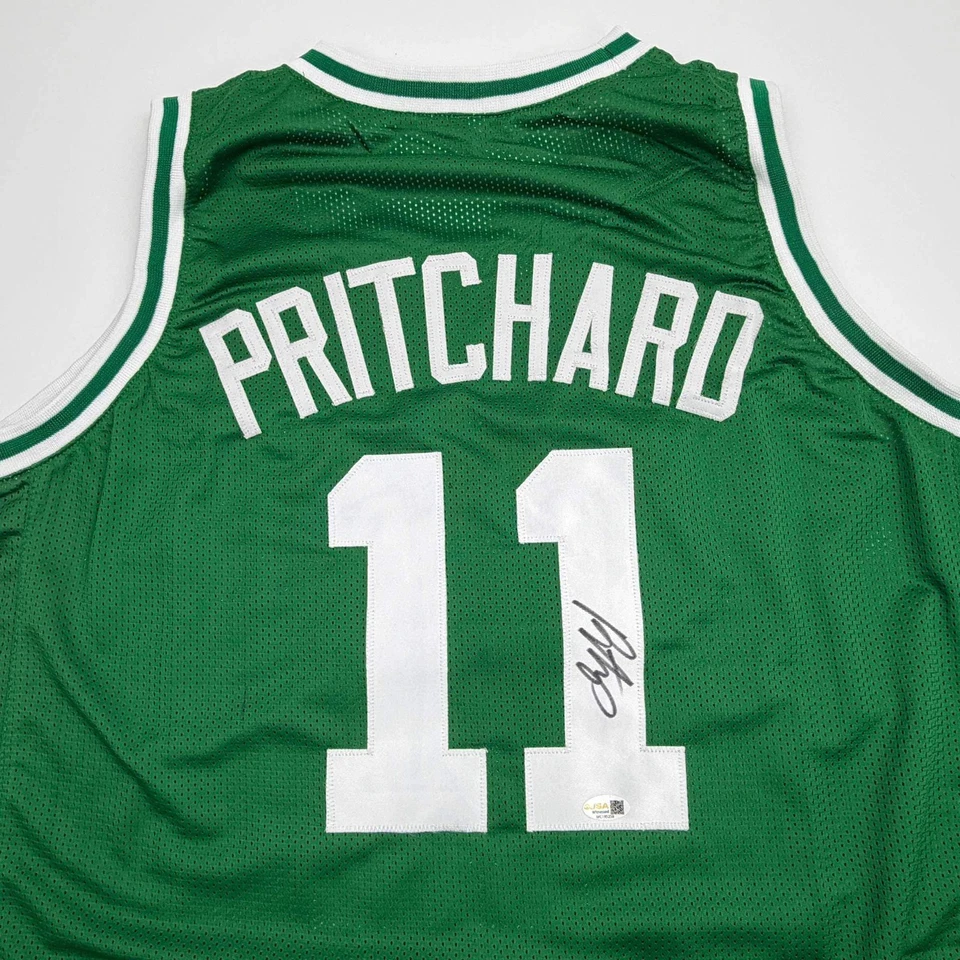 Autographed/Signed Payton Pritchard Boston Green Basketball Jersey JSA COA - Image 2 of 4