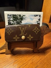 Louis Vuitton Vintage Monogram 4 Ring Key Compact Case Holder Accessory PreLoved