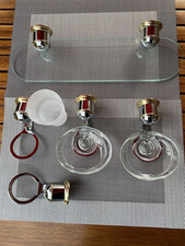 Bad Accessoires Set 10 Teile Metall, Glas, Badezimmer Zubehör- Set  TOP!