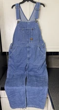 Vintage Walls Denim Overalls Size 42x32 Light Blue Carpenter Bib