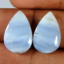 10.70Cts100%Natural Australian Blue Quality Opal Pear Pair Cabochon Gemstone