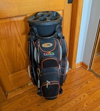 Bag Boy Golf Cart Bag w/ Mixed Golf Clubs Set Lot & Headcovers