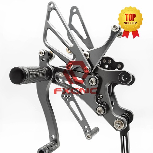 For Yamaha YZF R6 FXCNC CNC Motorcycle Rearsets Foot Pegs 1999 2000 2001 2002 - Foto 9 di 11