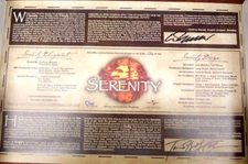 Firefly Serenity 18x24 Blueprint Set Signed Limited Edition 174/750 NEW NOS