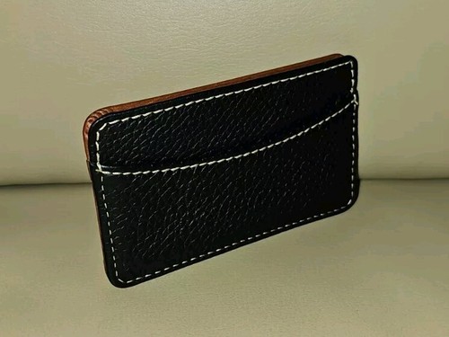 Dooney & Bourke Pebble Grain Visitenkartenetui schwarz braun