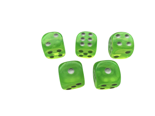 10 x Six Sided Translucent Dice Casino Craps - VARIOUS SIZES AND COLOURS - Picture 6 of 14