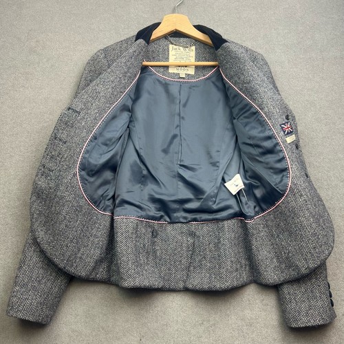 JACK WILLS MOON Tweed Jacket UK 12 Blazer Herringbone Hacking Country Riding - Picture 2 of 15