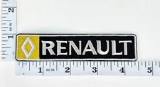Embroidered Patch - French Autos - Iron-on - Black/Gold/Silver Combo - Renault