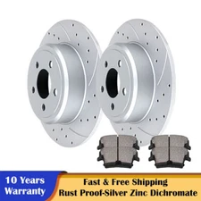 Rear SOLID Brakes and Rotors Brake Pads Kit for V6 RWD Challenger Charger 300