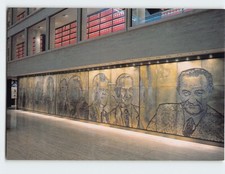 Postcard Mural Lyndon Baines Johnson Library and Museum Austin Texas USA
