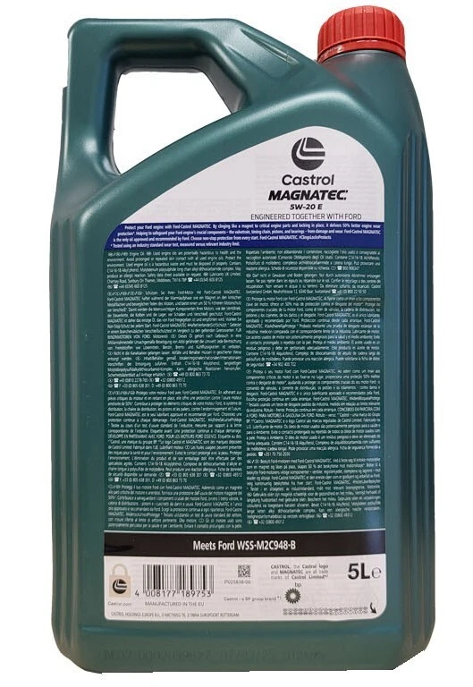 Castrol Magnatec Professional E 5W 20 1x5 Liter Ford Motoröl WSS-M2C948-B - Bild 2 von 2