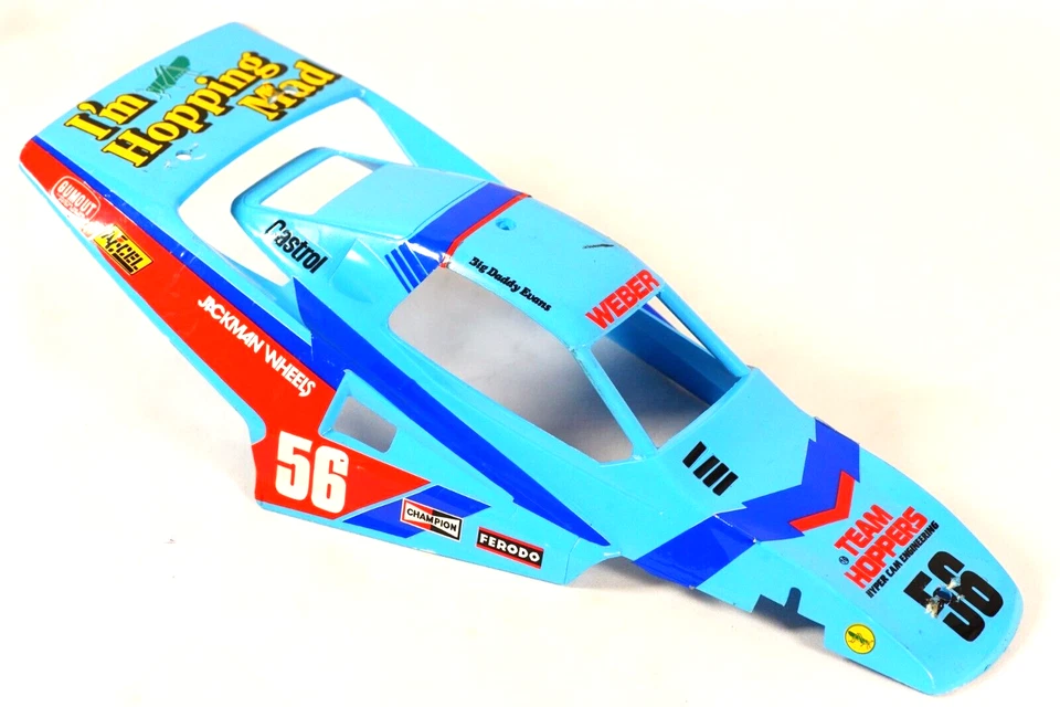 TAMIYA 1988 Rare Blue Molded RCC Grasshopper II Original Hard Body Buggy Shell - Image 2 of 4