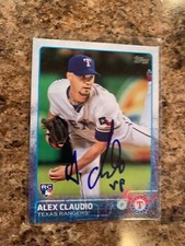 Alex Claudio Signed 2015 Topps Update Auto Texas Rangers Rc # US8