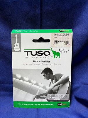 Graph Tech Tusq PQ-9125-00 Acoustic Guitar Saddle 1/8'' Slab