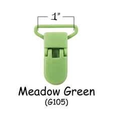 10 KAM Plastic Paci Pacifier - Suspender / Bib Holder Clips - 1" Meadow Green