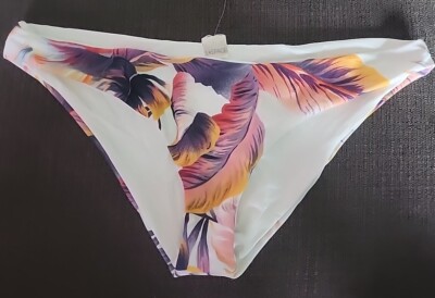 L*Space Women Sandy Classic Reversible Bikini Bottom Swimwear Size XL