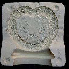Gare 2454 Stampo Slip Ceramica Matrimonio Cuore Scena Luce Notturna 7,25 Pollici