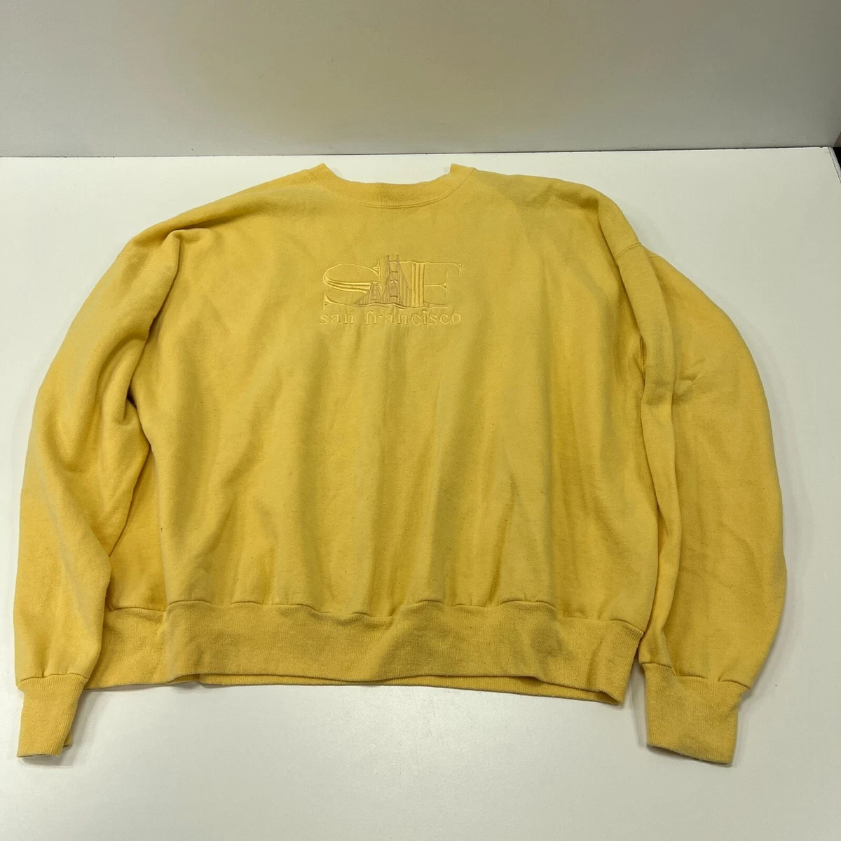 Yellow outlet hanes sweatshirt
