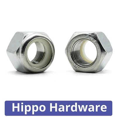HIPPO HARDWARE UNF Nyloc Nylon Lock Nuts Imperial Inch Fine Thread A2 Stainless Steel
