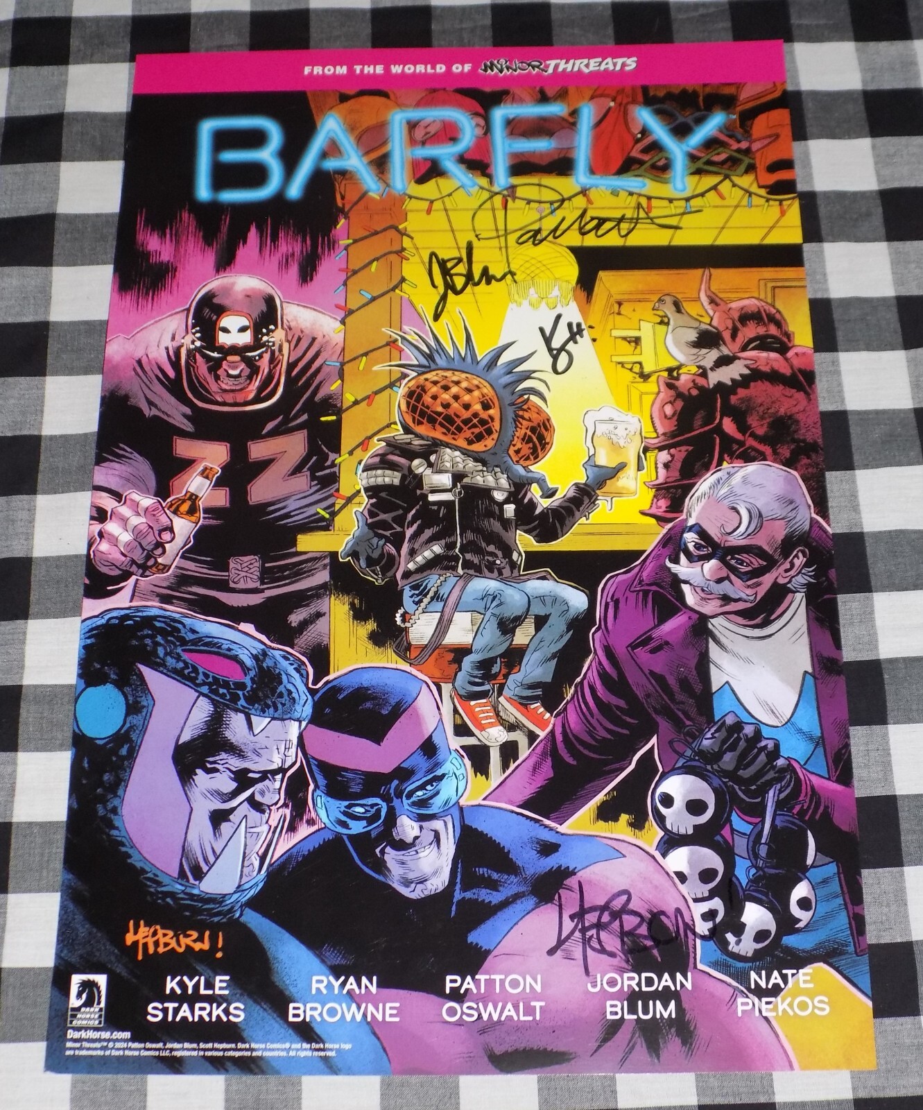 Barfly Minor Threats SDCC 2024 Exclusive Dark horse Booth Signing Patton Oswalt