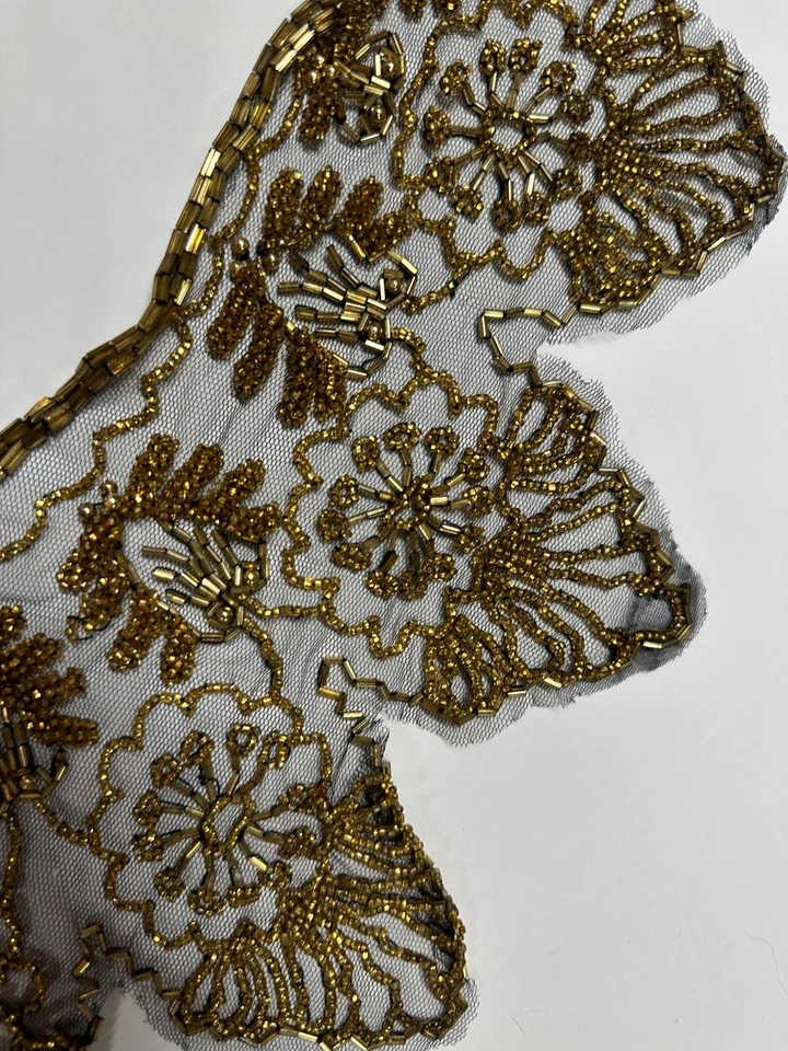 Mantón Capelet Bufanda Cuello Cuentas Pesadas Lentejuelas Transparente Gancho Ojo Foto 4 de 4