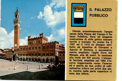 IL PALAZZO PUBBLICO, Piazza del Campo, Siena, Torre del Mang Postcard