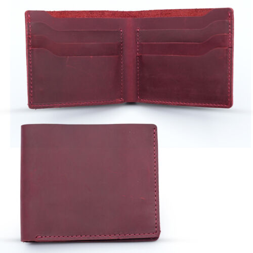 Genuine Leather Wallets for Men Handmade Bifold Men's Wallet Extra Capacity - Picture 37 of 43