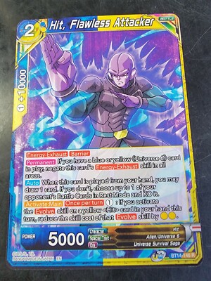 Hit, Flawless Attacker BT14-146 R Dragon Ball Super Card Game | eBay