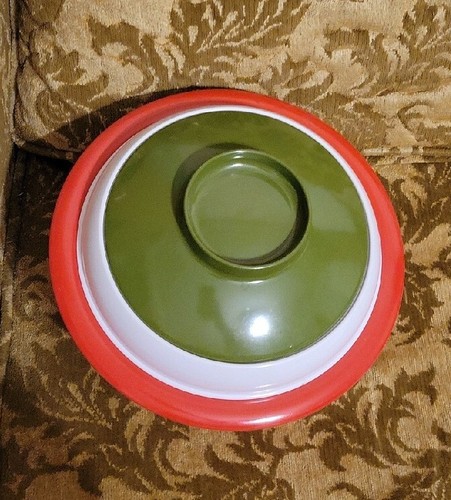 Vintage MCM Kenro tri color Hot/Cold Server Ice Bucket Melmac / Melamine Barware - Picture 2 of 6