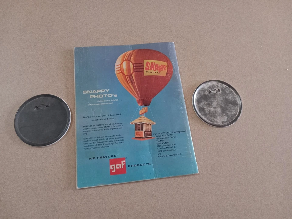 albuquerque international balloon fiesta program and buttons - Image 2 of 4