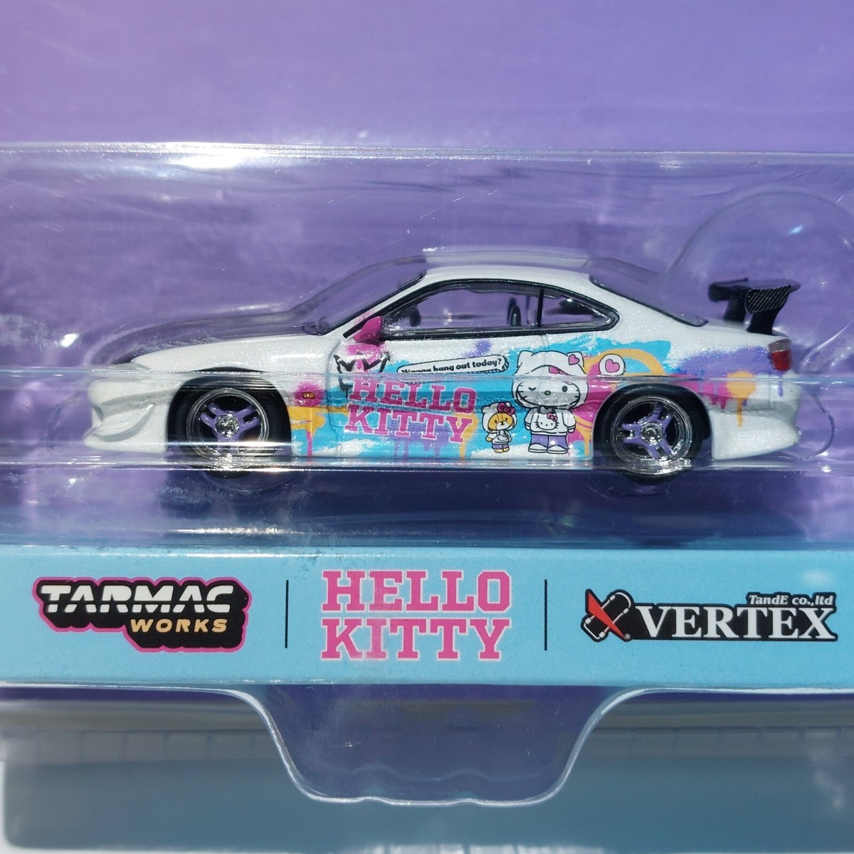 ベルテックス・ニッサン・シルビア (S15) ハローキティ・スペシャル Tarmac Works 1:64 Vertex Nissan Silvia S15 Hello Kitty
