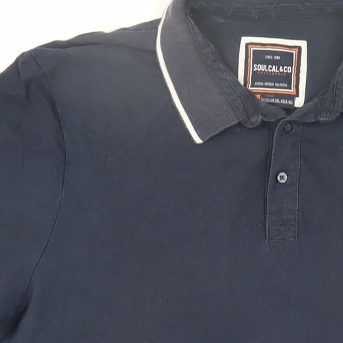 Soulcal & Co Men's Blue 3XL Short Sleeve Polo Shirt - Picture 6 of 12