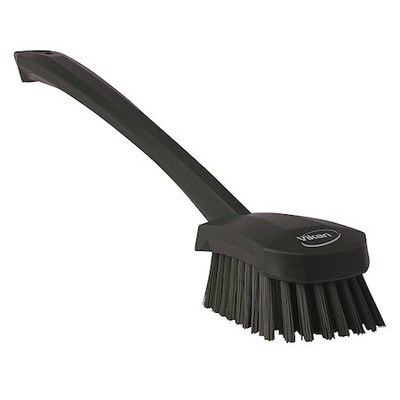 Vikan 41869 2 3/4 In W Scrub Brush, Stiff, 11 51/64 In L Handle, 4 1/2 In L