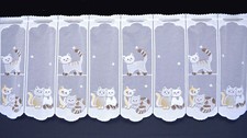 Katzen Scheibengardine Kindergardine in 7 Breiten Kätzchen Bistrogardine Neu