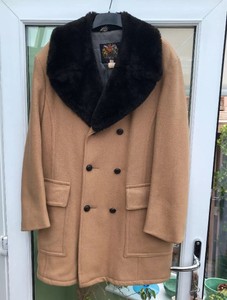 70s fur collar coat