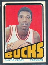 1972 Topps Basketball #4: CURTIS PERRY Rookie RC Milwaukee Bucks ~ EX