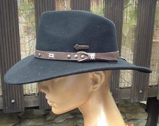 M L XL 57 58 59 100% Wolle Woll Filz Western Hut Scippis Emerald schwarz