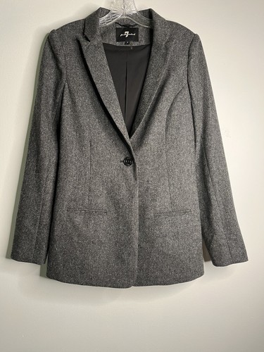 7 for all Mankind Womens Lined Blazer 
